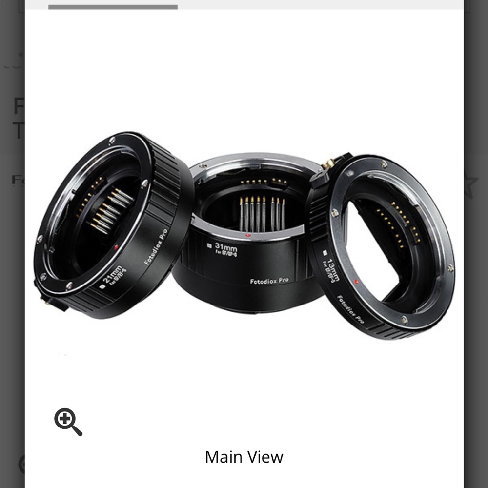 Fotodiox Macro Extension Tube Kit for EOS Auto
